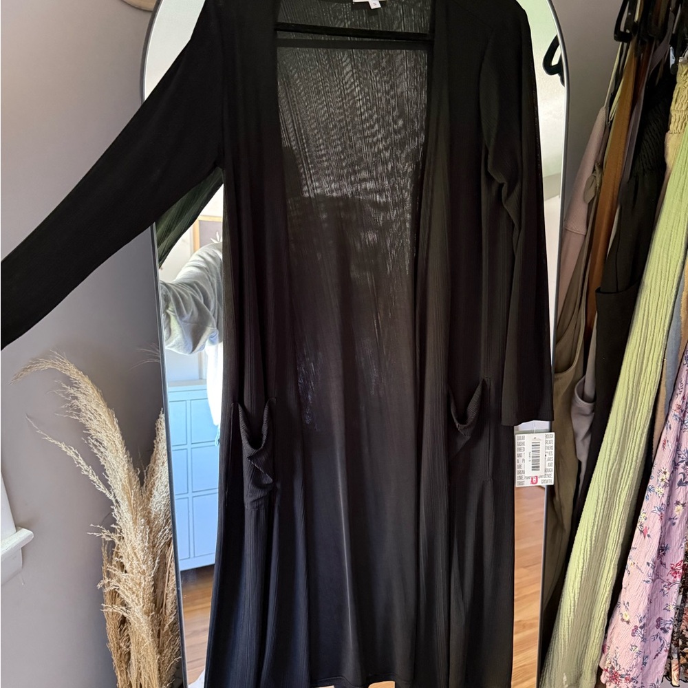 LuLaRoe Sarah Black Open Cardigan